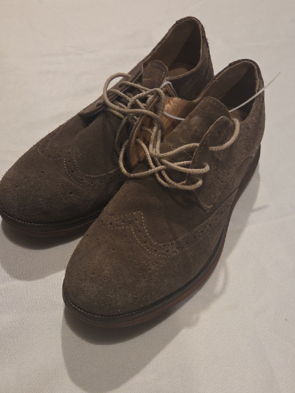Michael Shannon Brown Suede Wingtip Derby Oxfords